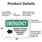 Signmission Ammonia Diffuser Control With Symbol Emergency Sign, Aluminum, 18in W x 12in L, 2PK OS-2PACK-EM-A-1218-L-10293 - alternate 7